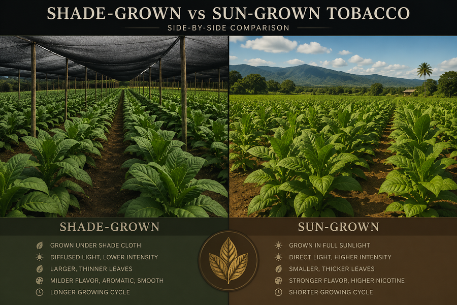 Shade-Grown vs. Sun-Grown Tobacco